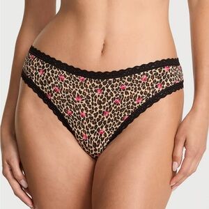 Victoria’s Secret Lace-Waist Bikini Panty in Leopard Rose